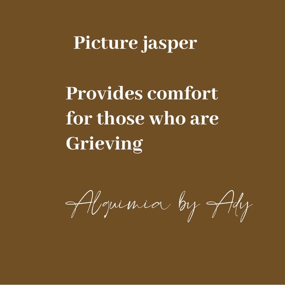 Alquimia silver and picture Jasper drop earrings wire wrap - Picture 4 of 6